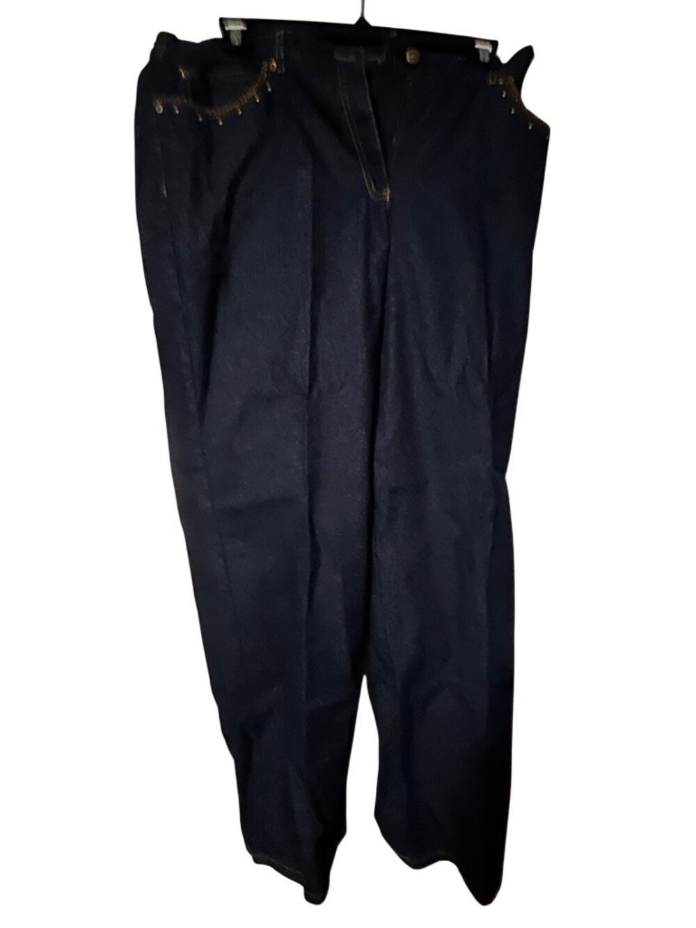 Ruby Rd. Womens Hide & Seek Denim Pants Size 16 With Embellished Pockets - New W